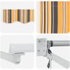 Utfällbar markis flerfärgad Tyg vidaXL 300x250 cm – miniatyr 8