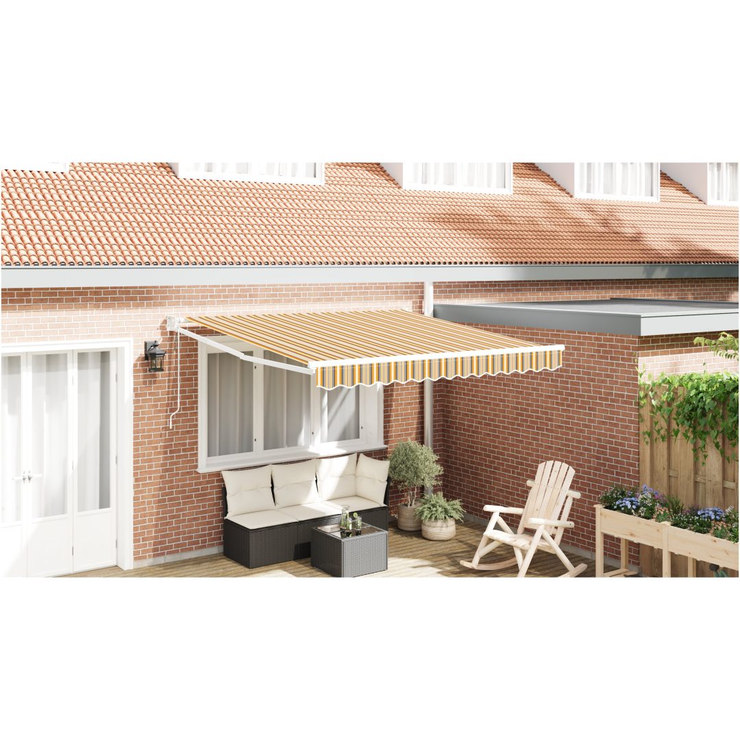 Utfällbar markis flerfärgad Tyg vidaXL 300x250 cm