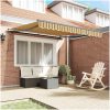 Utfällbar markis Flerfärgsdesign Polyester vidaXL 300 x 250 cm – miniatyr 3