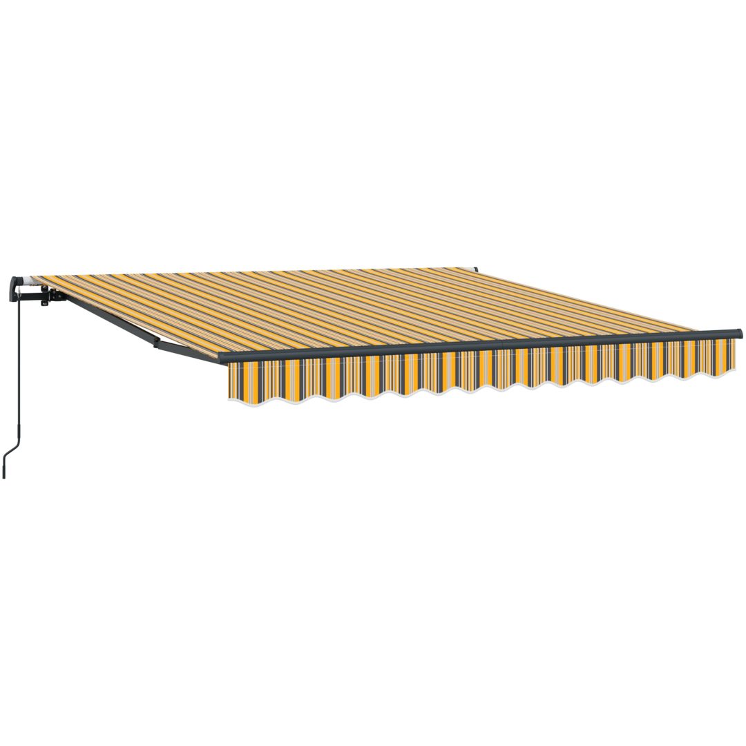 Utfällbar markis Flerfärgsdesign Polyester vidaXL 300 x 250 cm – bild 5