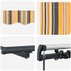 Utfällbar markis Flerfärgsdesign Polyester vidaXL 300 x 250 cm – miniatyr 8