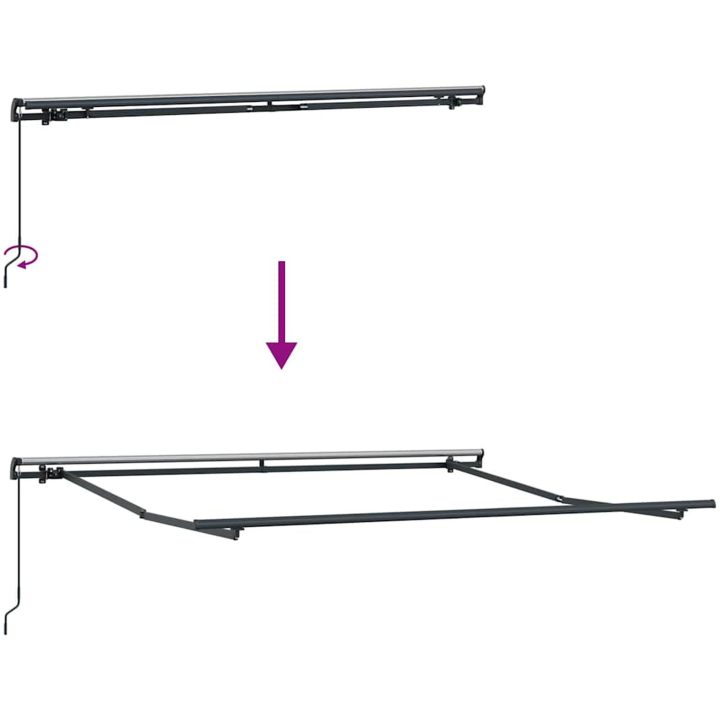 Utfällbar markis Flerfärgsdesign Polyester vidaXL 300 x 250 cm – bild 9
