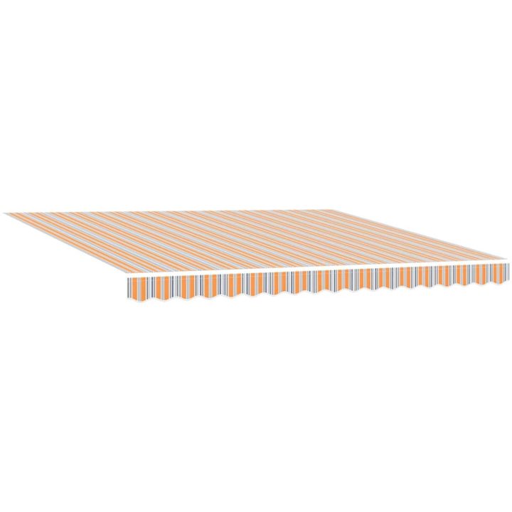 Utfällbar markis Flerfärgsdesign Polyester vidaXL 400 x 350 cm – bild 4