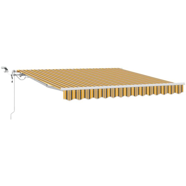 Utfällbar markis Flerfärgsdesign Tyg och Metall vidaXL 300 x 250 cm – bild 2