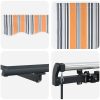 Utfällbar markis Flerfärgsdesign tyg vidaXL 300 x 250 cm – miniatyr 6