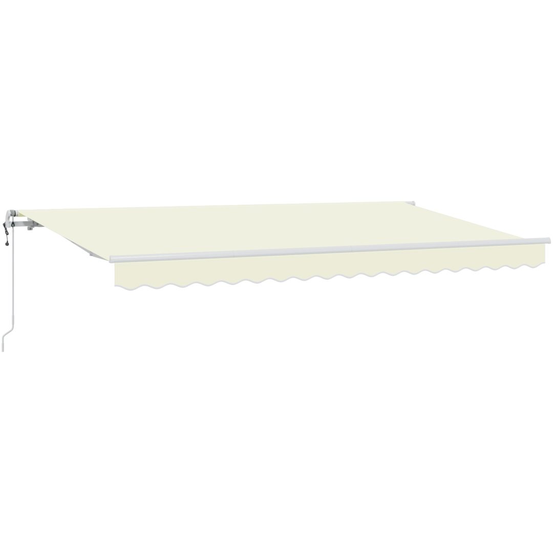 Utfällbar markis Grädde och vit 400x200 cm Large 4 x 2 m vidaXL 400x200 cm, large, 4 x 2 m – bild 2