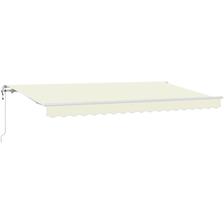Utfällbar markis Grädde och vit 400x200 cm Large 4 x 2 m vidaXL 400x200 cm, large, 4 x 2 m – bild 2