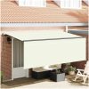Utfällbar markis Gräddvit Antracit Brun vidaXL 400 x 200 cm – miniatyr 1