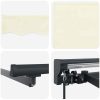 Utfällbar markis Gräddvit Polyester vidaXL Large – miniatyr 6