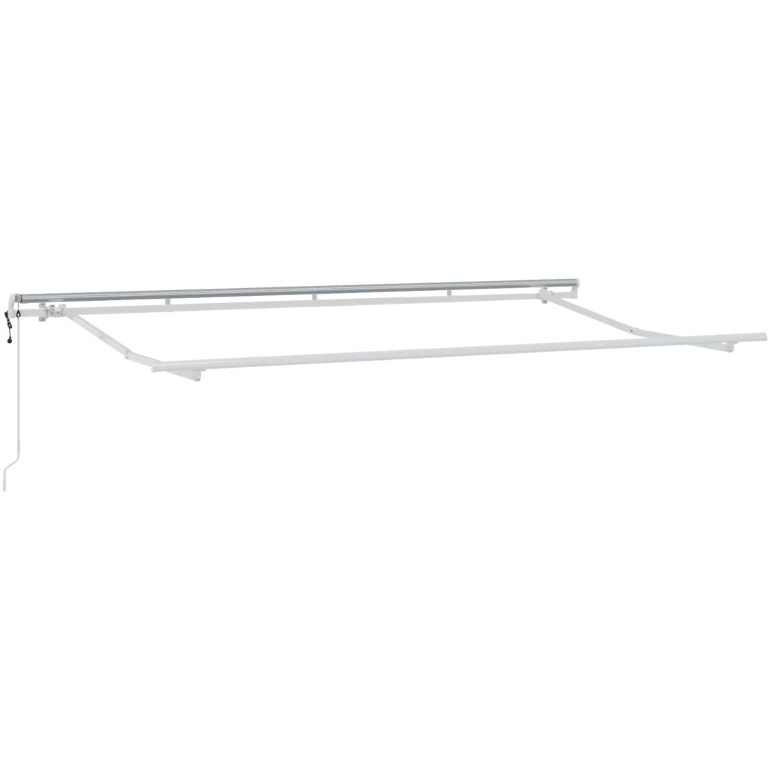 Utfällbar markis Gräddvit Vit Brun vidaXL 400 x 200 cm – bild 2