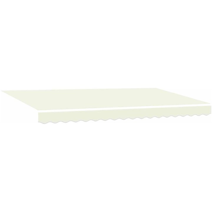 Utfällbar markis Gräddvit Vit Brun vidaXL 400 x 200 cm – bild 3