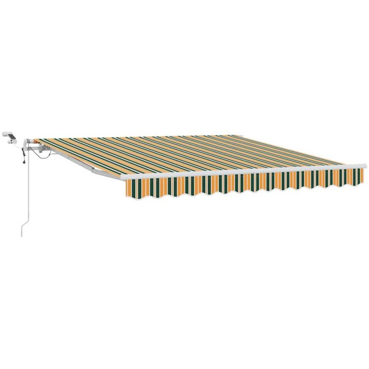 Utfällbar markis Grön och Gul Tyg och Metall vidaXL 300 x 250 cm – bild 2