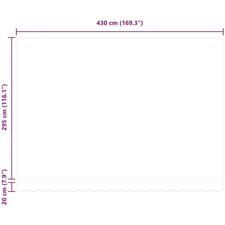 Utfällbar markis Grön och Gul vidaXL 450x300 cm – bild 10