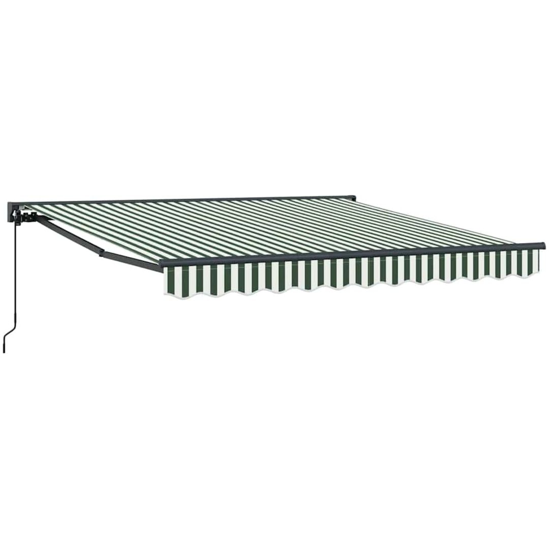 Utfällbar markis Grön och Vit vidaXL 300x250 cm – bild 2