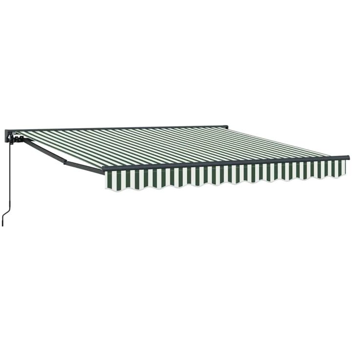 Utfällbar markis Grön och Vit vidaXL 300x250 cm – bild 2