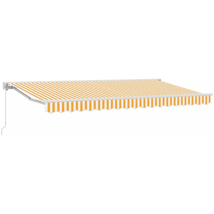 Utfällbar markis Gul och Vit vidaXL 350x200 cm – bild 2