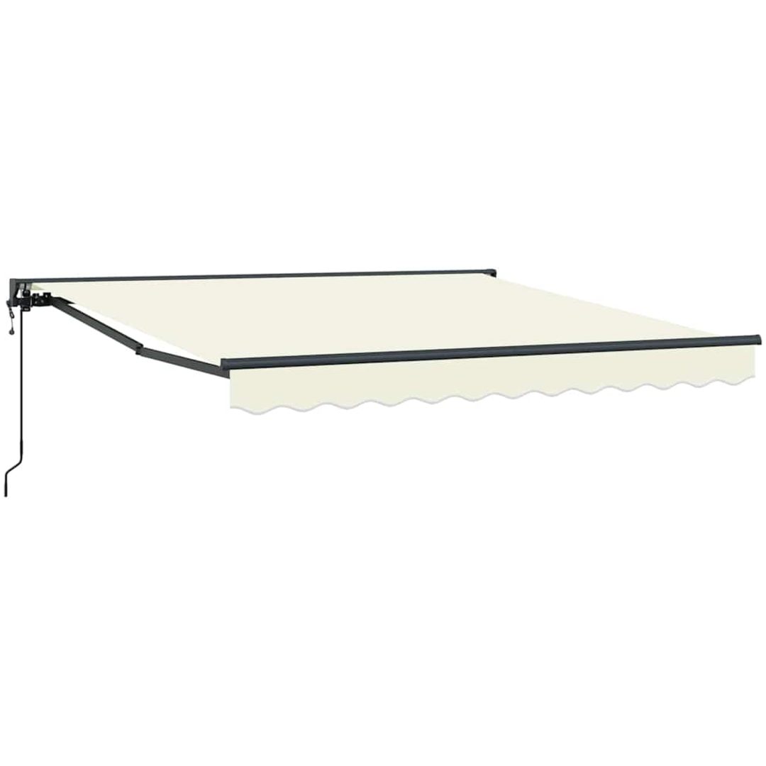 Utfällbar markis Kräm Aluminium och Polyester vidaXL 350x250 cm – bild 2