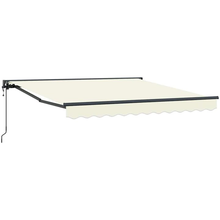 Utfällbar markis Kräm Aluminium och Polyester vidaXL 350x250 cm – bild 2