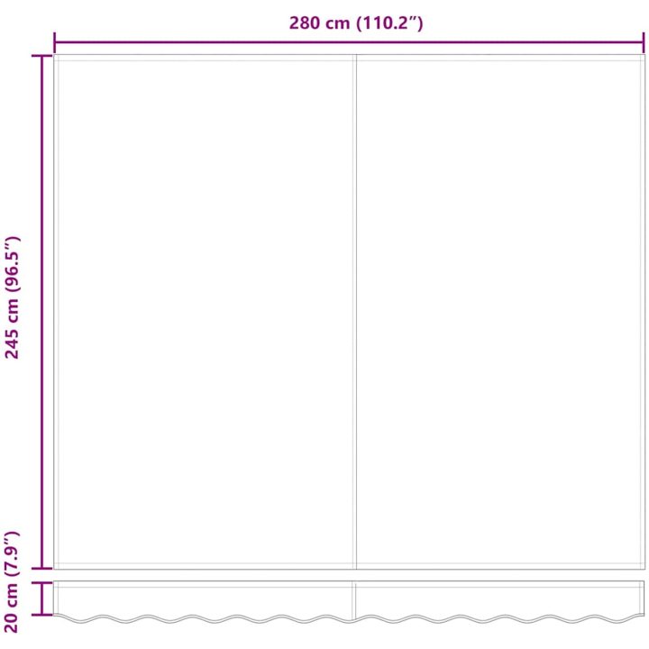 Utfällbar markis Kräm Polyester vidaXL 300x250 cm – bild 9