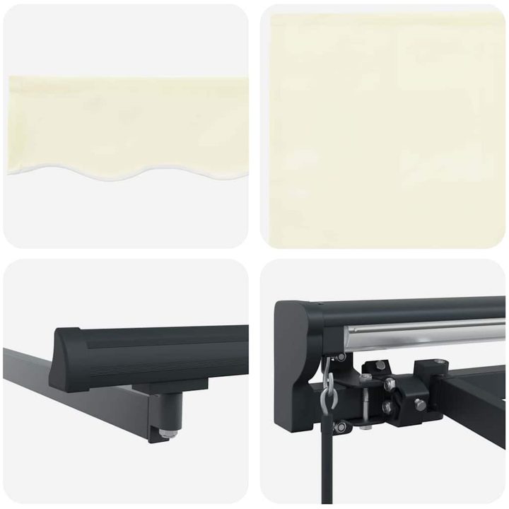 Utfällbar markis Kräm Polyester vidaXL 300x250 cm – bild 6