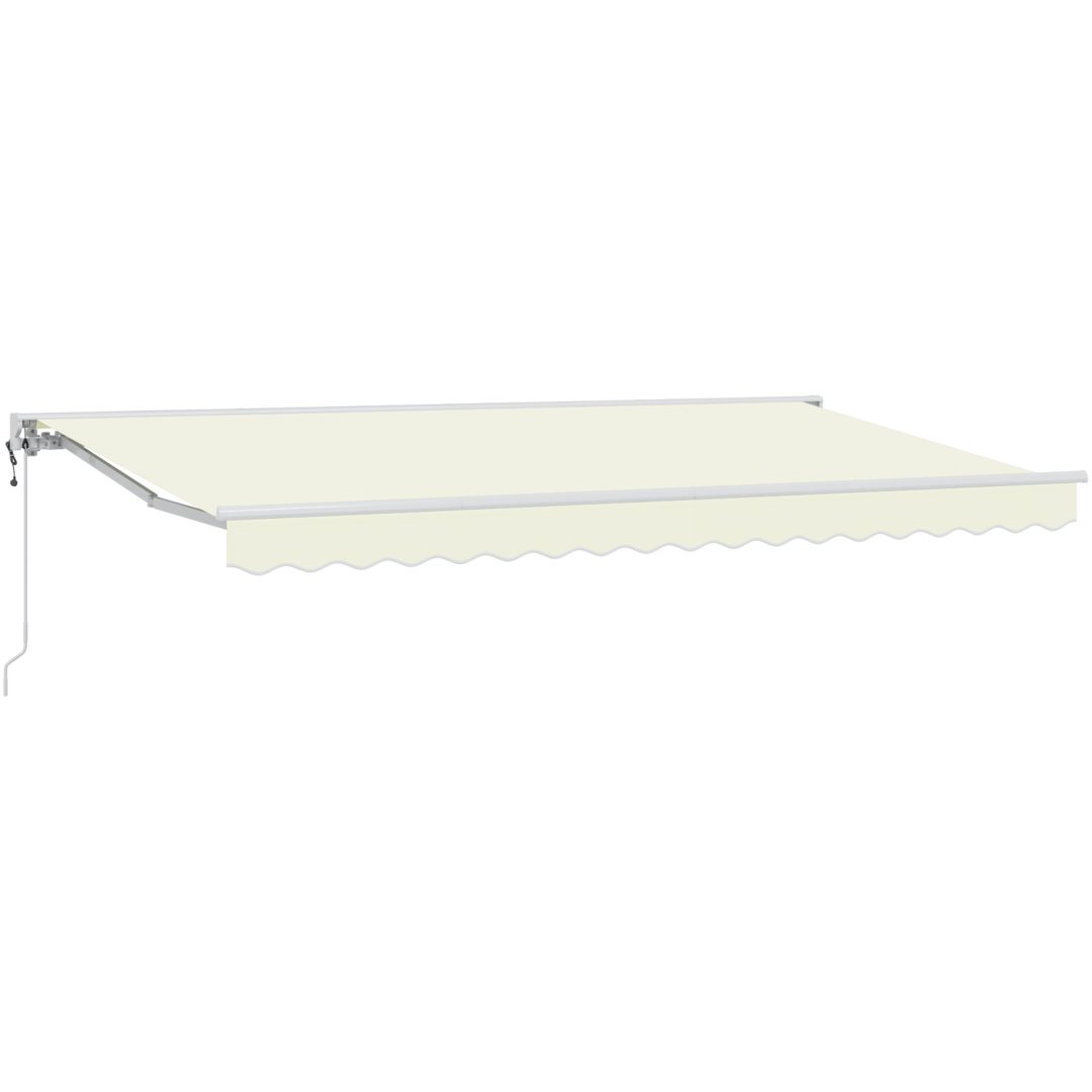 Utfällbar markis Kräm Tyg vidaXL 350x200 cm – bild 2
