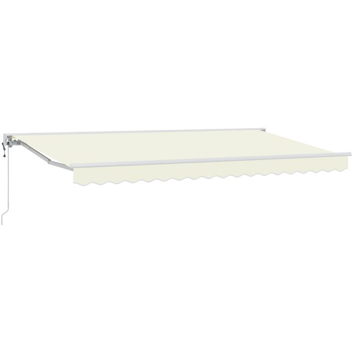 Utfällbar markis Kräm Tyg vidaXL 350x200 cm – bild 2