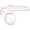 Utfällbar markis Kräm Tyg vidaXL 350x200 cm – miniatyr 8