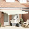 Utfällbar markis Kräm Tyg vidaXL 350x200 cm – miniatyr 1