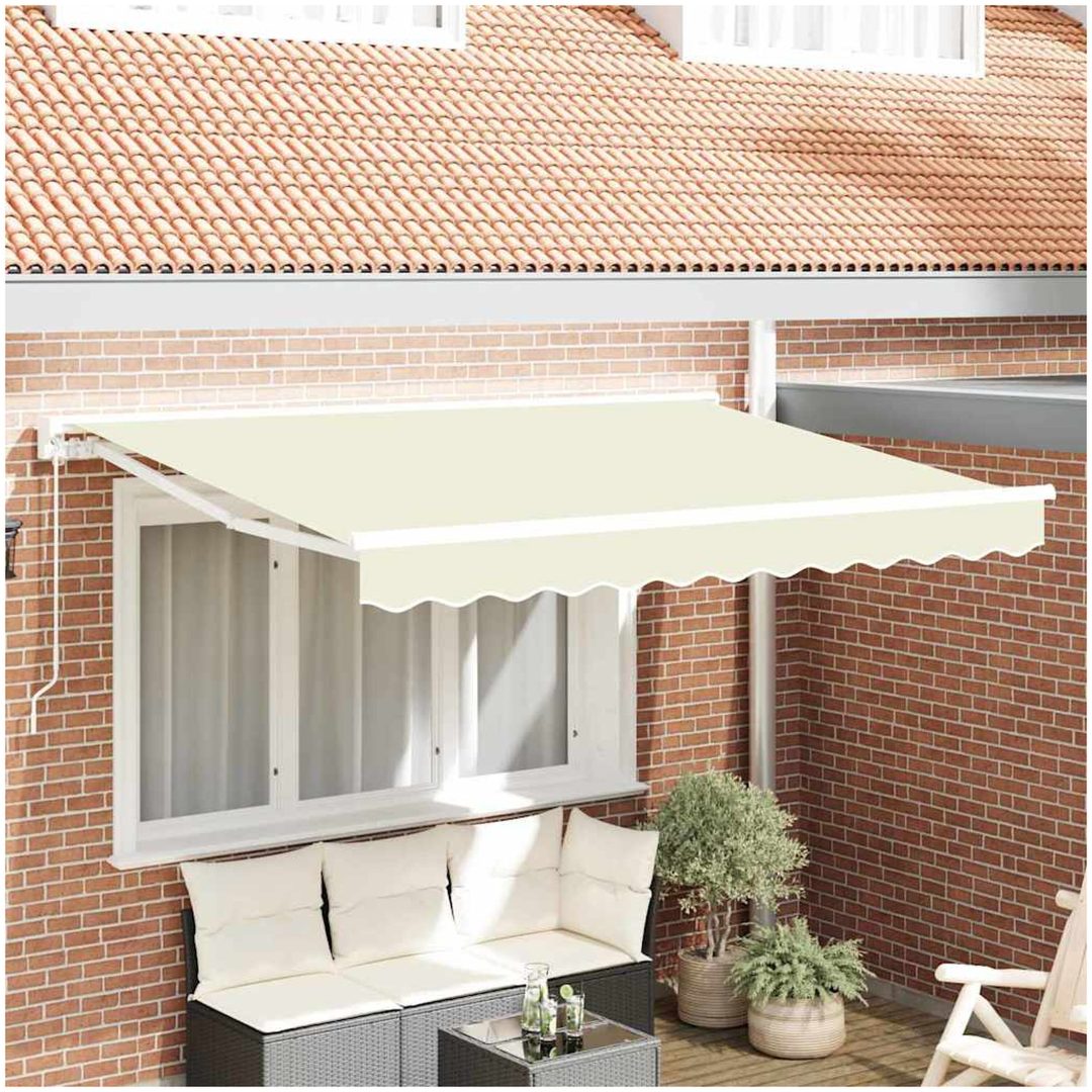 Utfällbar markis Kräm vidaXL 250x200 cm