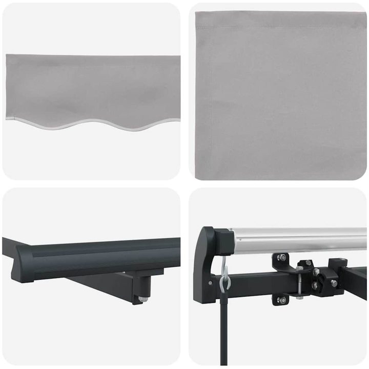 Utfällbar markis Ljusgrå och Antracit vidaXL 250x200 cm, 250 x 200 cm, 2,5 x 2 m – bild 5
