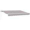 Utfällbar markis Ljusgrå och Vit vidaXL 250x200 cm, 250 x 200 cm, 2,5 x 2 m – miniatyr 2