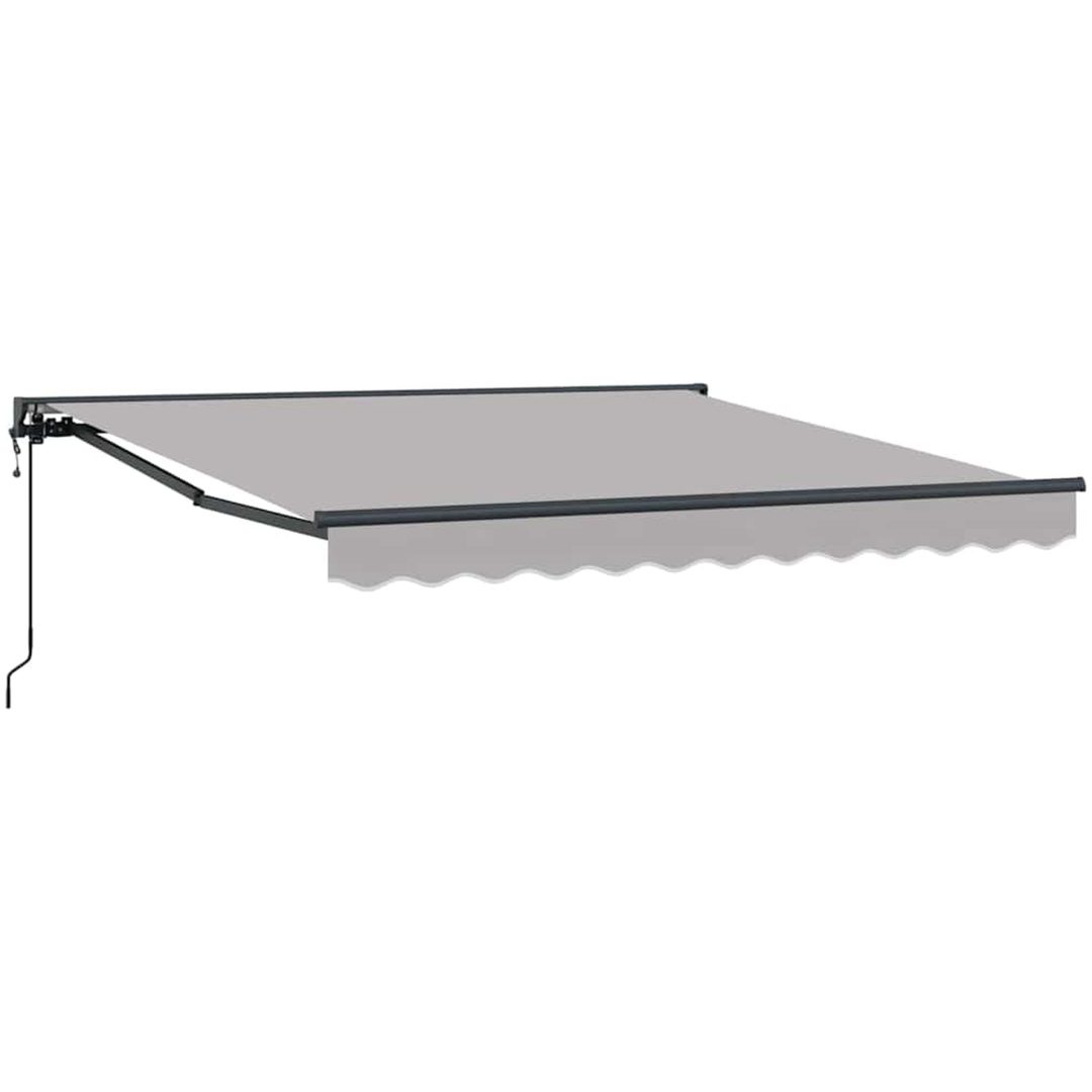 Utfällbar markis Ljusgrå Tyg vidaXL 300x250 cm – bild 2
