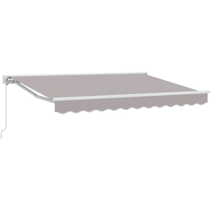 Utfällbar markis Ljusgrå vidaXL 250x200 cm – bild 2
