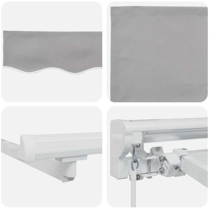 Utfällbar markis Ljusgrå vidaXL 250x200 cm – bild 4