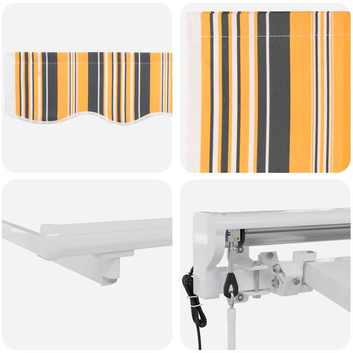 Utfällbar markis Marinblå Metall vidaXL 250x200 cm – bild 6