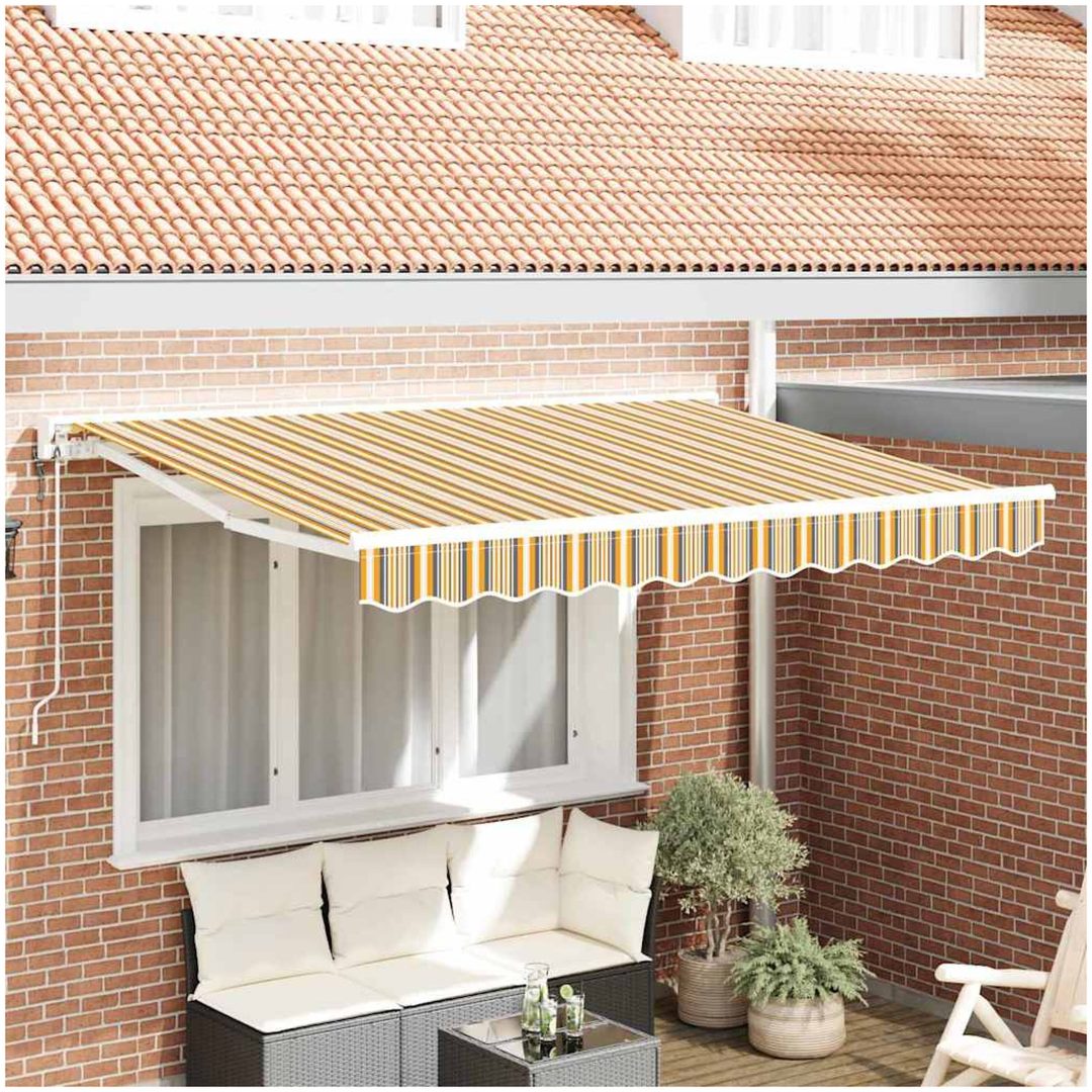 Utfällbar markis Marinblå Metall vidaXL 250x200 cm