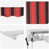 Utfällbar markis Marinblå Polyester och aluminium vidaXL 350x200 cm – miniatyr 6
