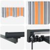 Utfällbar markis Marinblå Polyester och aluminium vidaXL 450x300 cm – miniatyr 6
