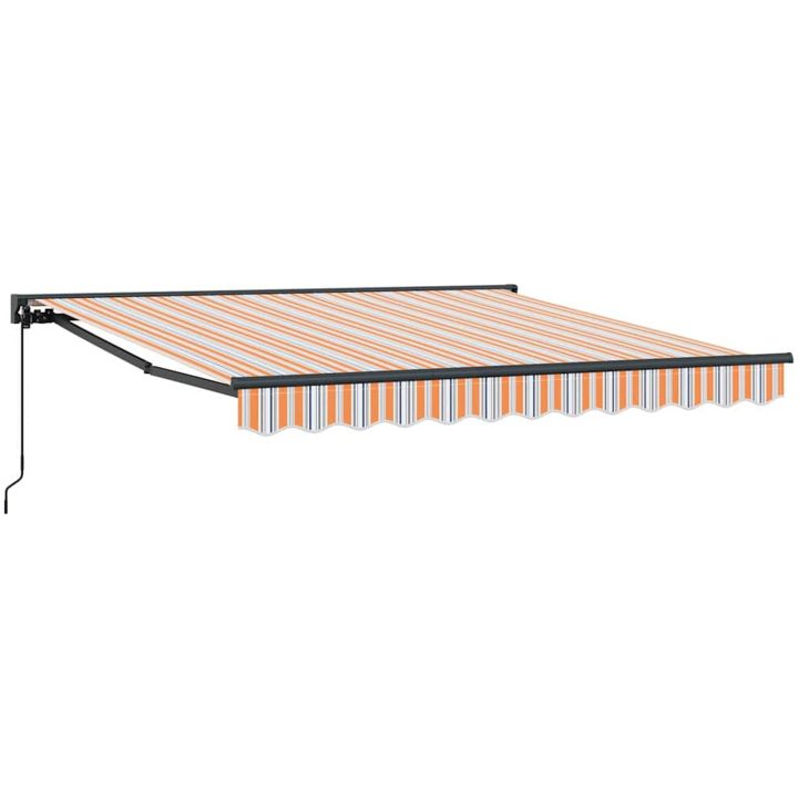 Utfällbar markis Marinblå Polyester tyg och Metall vidaXL 300x250 cm – bild 2