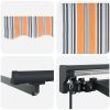 Utfällbar markis Marinblå Polyester tyg och Metall vidaXL 300x250 cm – miniatyr 8