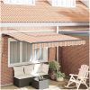 Utfällbar markis Marinblå Polyester tyg och Metall vidaXL 300x250 cm – miniatyr 1