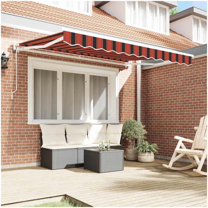 Utfällbar markis Marinblå Polyester vidaXL 250x200 cm – bild 3