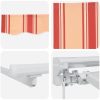 Utfällbar markis Marinblå Tyg och polyester vidaXL 400x200 cm – miniatyr 6