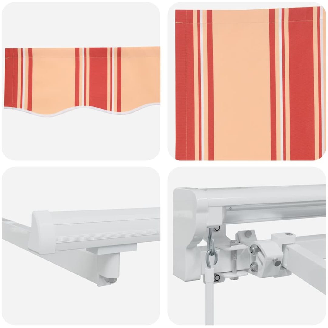 Utfällbar markis Marinblå Tyg och polyester vidaXL 400x200 cm – bild 6