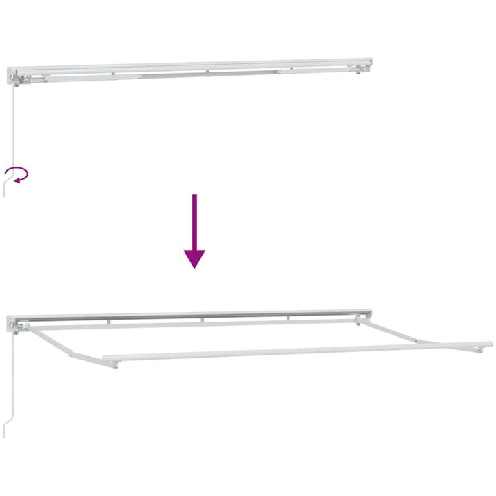 Utfällbar markis Marinblå Tyg och polyester vidaXL 400x200 cm – bild 7