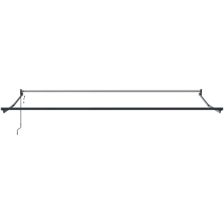 Utfällbar markis Orange och Brunt Tyg och Metall vidaXL 350 x 250 cm – bild 7