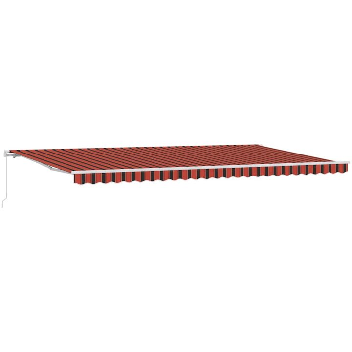 Utfällbar markis Orange och Brunt tyg vidaXL 600 x 300 cm – bild 2