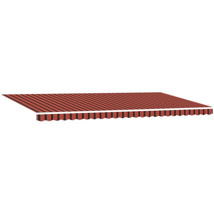 Utfällbar markis Orange och Brunt tyg vidaXL 600 x 300 cm – bild 5