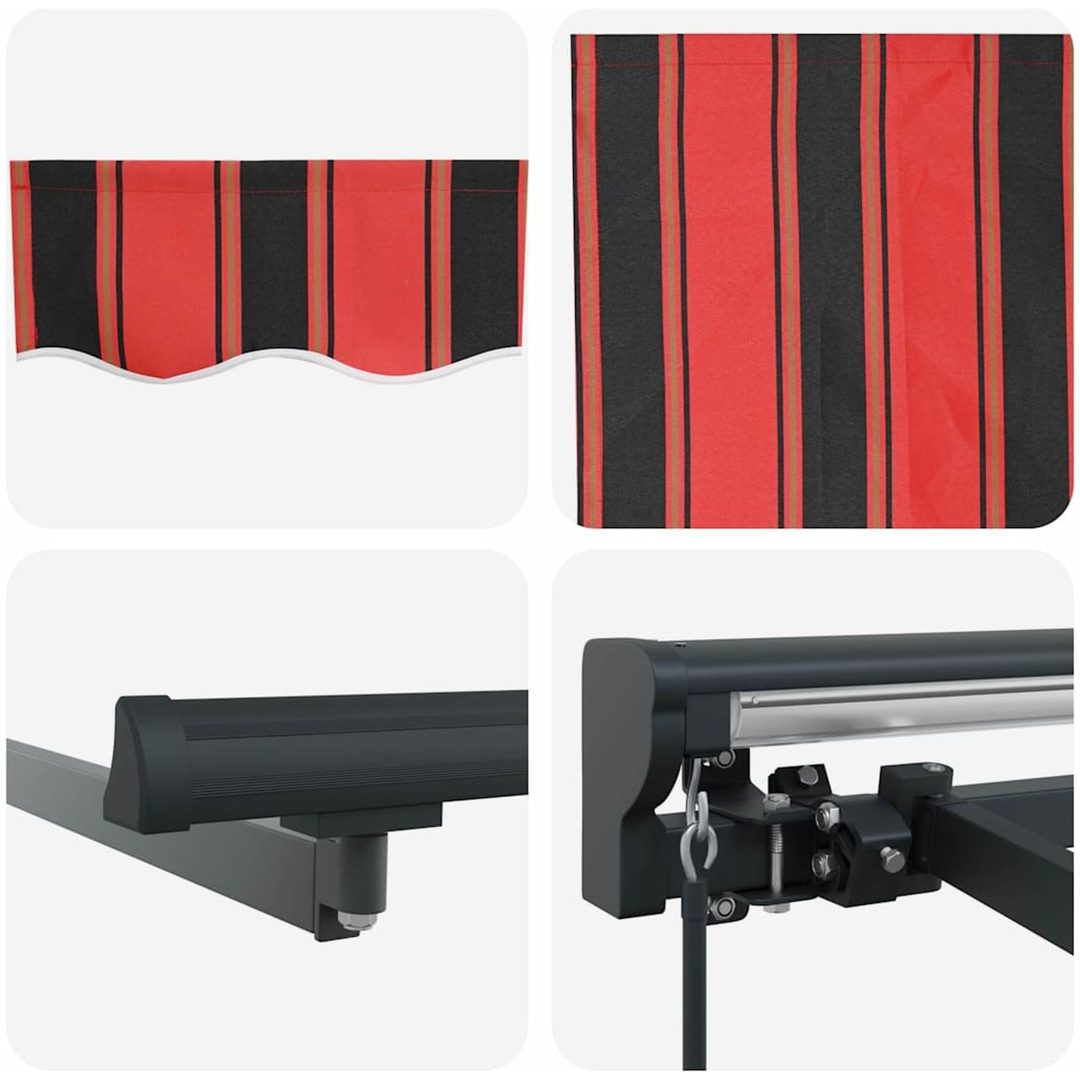 Utfällbar markis Orange och Brunt vidaXL 300x250 cm – bild 8