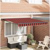 Utfällbar markis Orange och Brunt vidaXL 300x250 cm – miniatyr 1